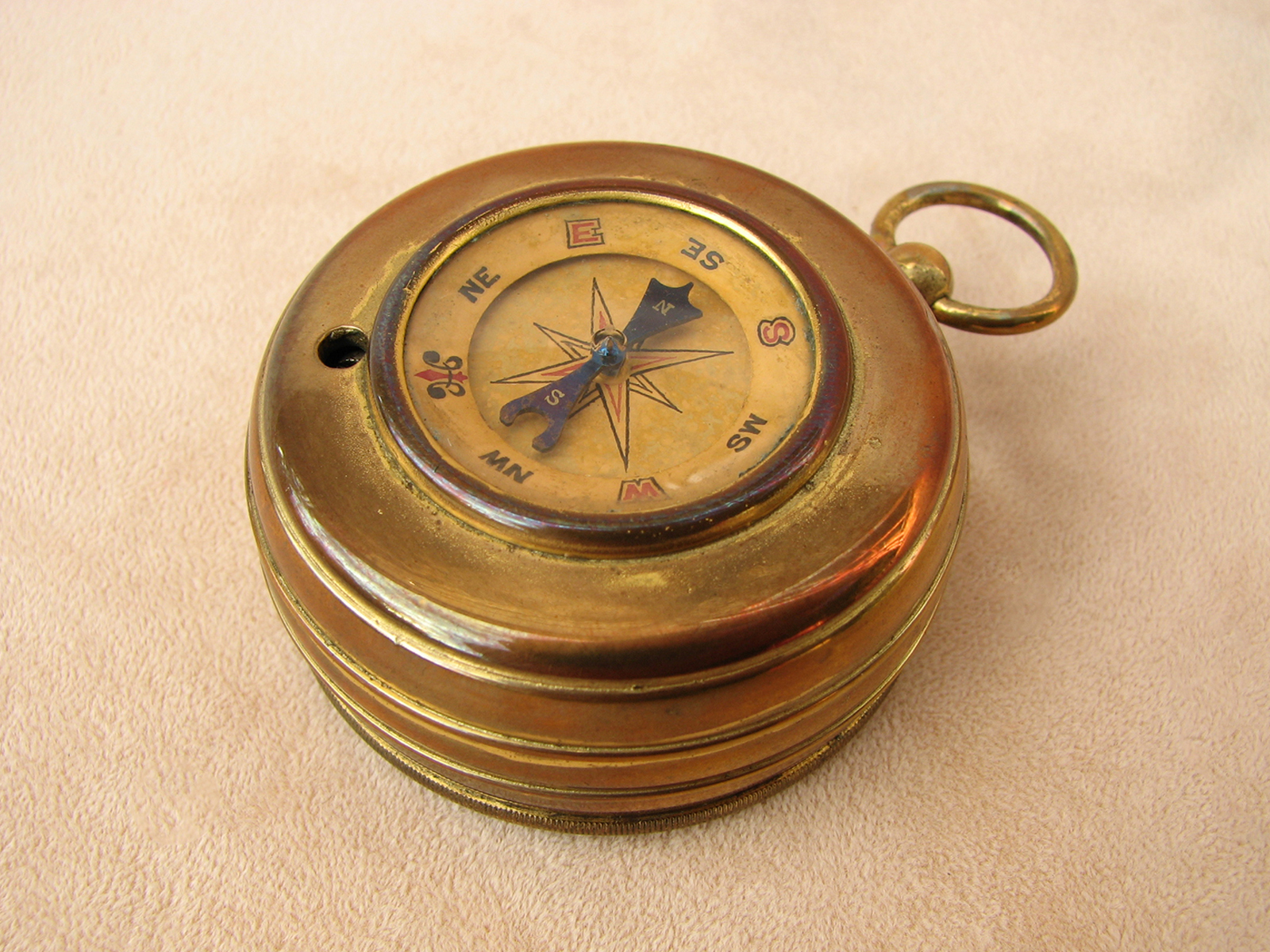 E.G. Wood 19th century pocket barometer and compass combination